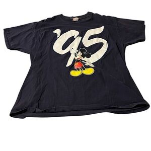 Disney Black Mickey Mouse Short Sleeve Tee